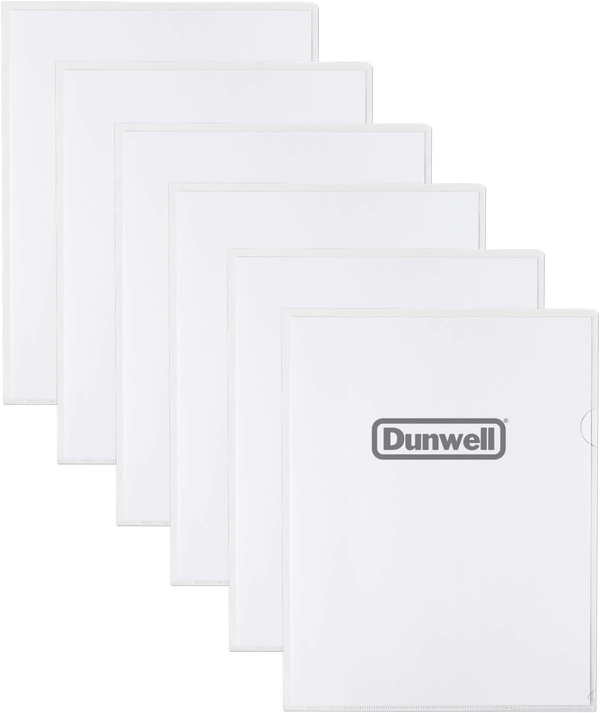 Dunwell Clear Plastic Sleeves (12 Pack), 8.5x11" Letter Size, Clear Poly Document Folders Transparent Plastic File Pockets, Poly Project Jacket, Plastic Document Sleeves, Archival Quality