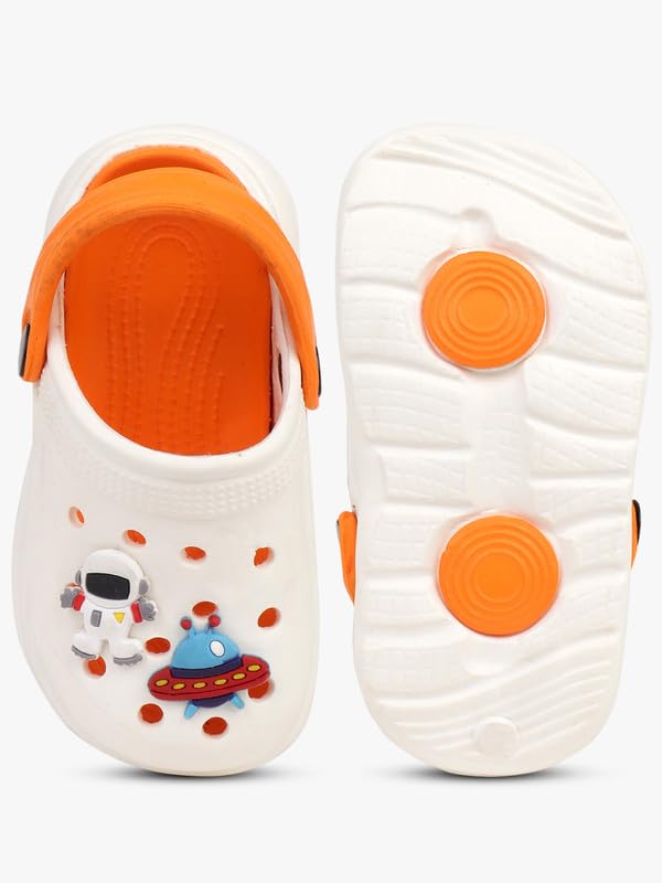 superminis Astronaut Design Slingback Clog Shoes for Kids | Indoor & Outdoor Clog Sandals for Boys & Girls 5 51aOkEHXjPL