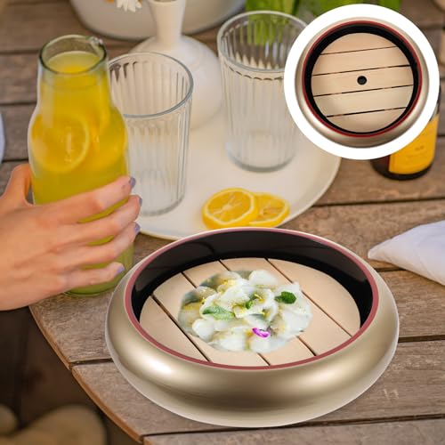 Plato para Sashimi Estilo Japonés con Separador de Madera miniatura 7