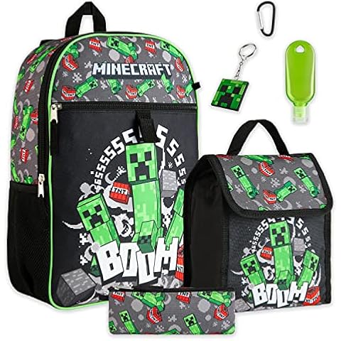 Minecraft Primary School Backpack Set with Accessories Cover