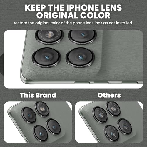 Image of ArmourPro Camera Rings Tempered Glass for Motorola Edge 60 Pro, Tough HD Individual Aluminum Alloy Rings 9H Camera Cover, Scratch-Resistant,Camera Lens Protection| Black, 1 Pack