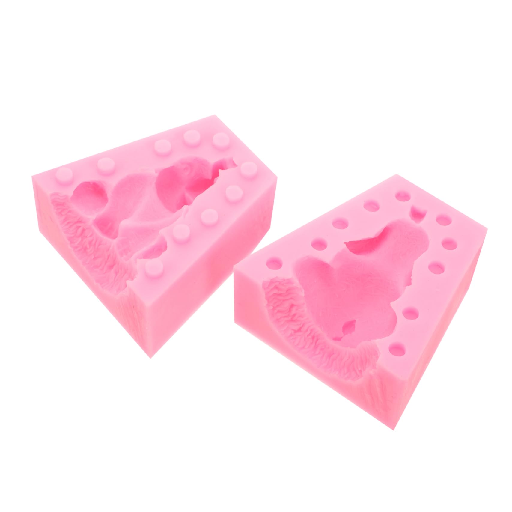 TEHAUX 5 Ensembles Moule Éléphant Fonderie pour Moule De Moulage D'éléphant Artisanat Mignon Moule Fondant Moule À Modeler Éléphant Rose Gel De Silice 2 Pièces * 5