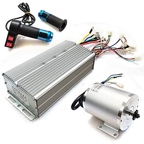 Brushless Electric Motor Kit, 70V 3000W DC Speed Motor Complete Kit with Base, Controller, 3-Speed & Reverse for E-Bike Go-Kart Scooter