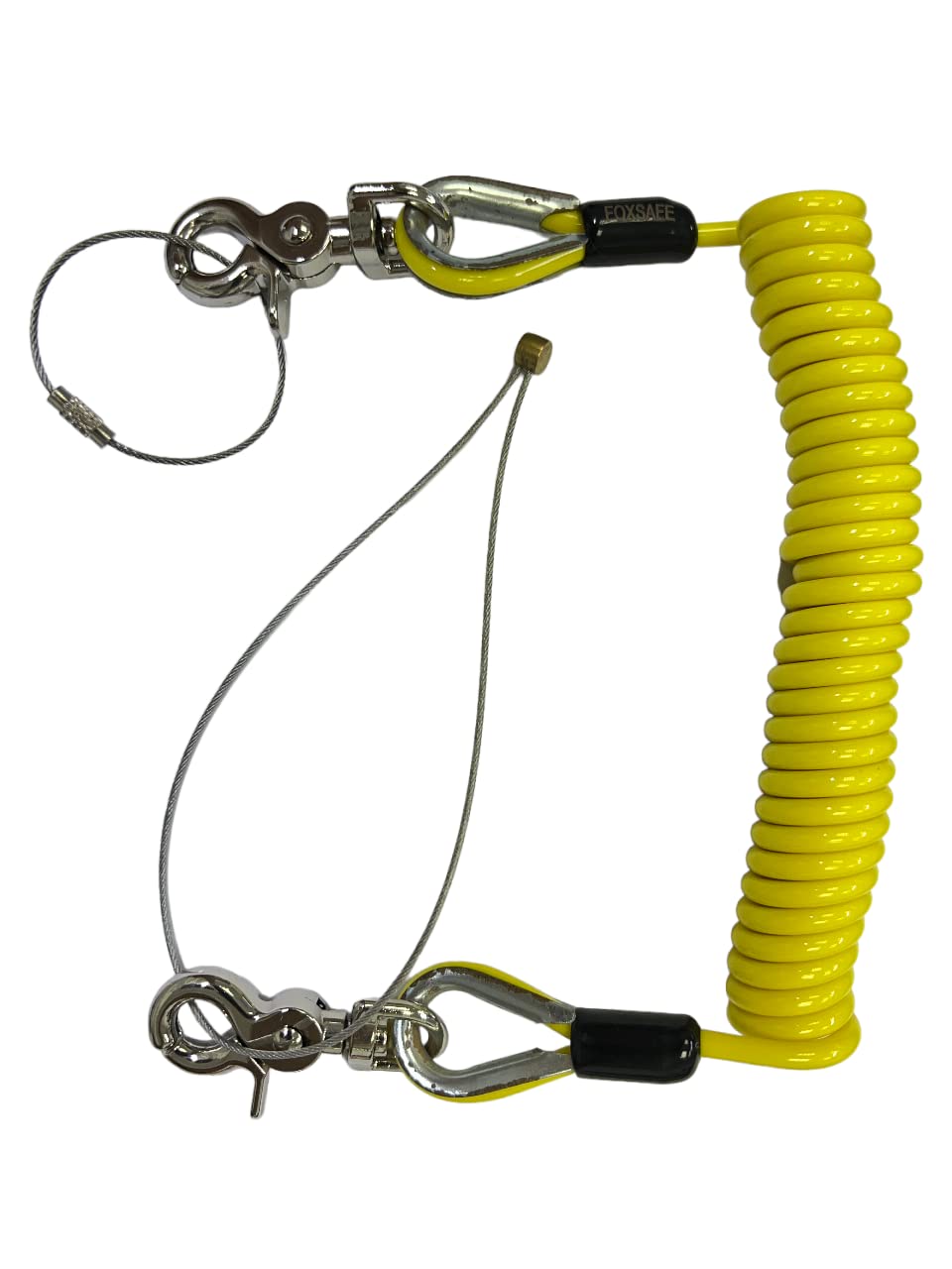 FOXUKFOXSAFE TL02 SPIRAL TOOL LANYARD HEAVY DUTY 5.0 KGS (11.00 LBS) SAFE WORK CAPACITY