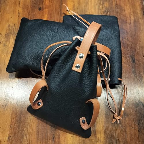 Hulara Genuine Cowhide Leather Drawstring Shell Pouch Shotgun Ammo Storage Rifle Ammunition Shell Bag Cartridge Holder for Shotgun Shells4