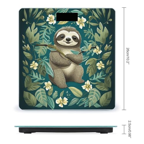 Báscula Digital de Baño Adorable Sloth Compacta y Precisa miniatura 2