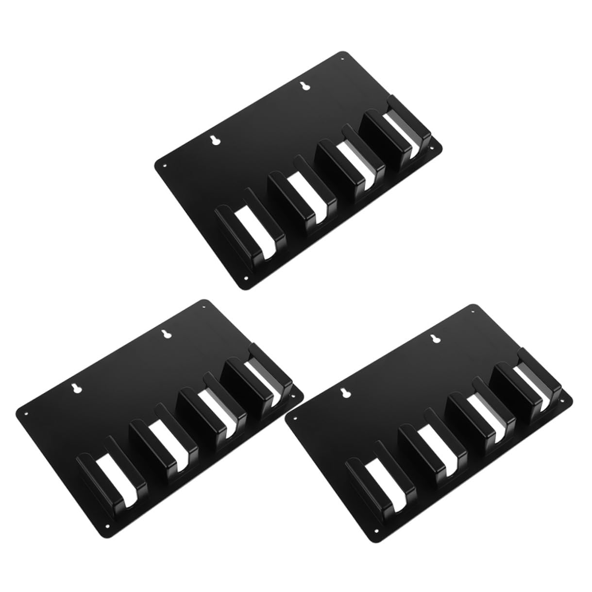 TEHAUX Soporte para Cortapelos y Organizador Colgante de Herramientas de Salón 3 Piezas Negro Compatible Múltiples Modelos Uso Profesional en Peluquería