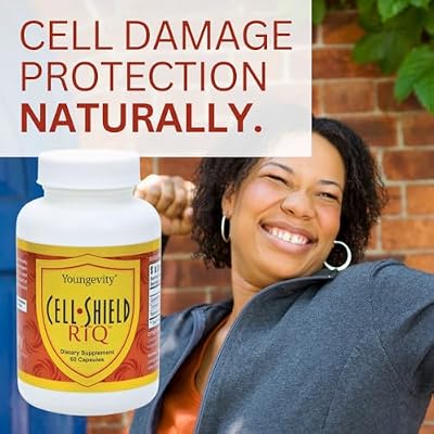 Youngevity Cell Shield RTQTM - Turmeric Curcumin (95% Circuminoids), Quercetin, Japanese Knotweed - Highly Bioavailable Antioxidant Blend - 60 Capsules