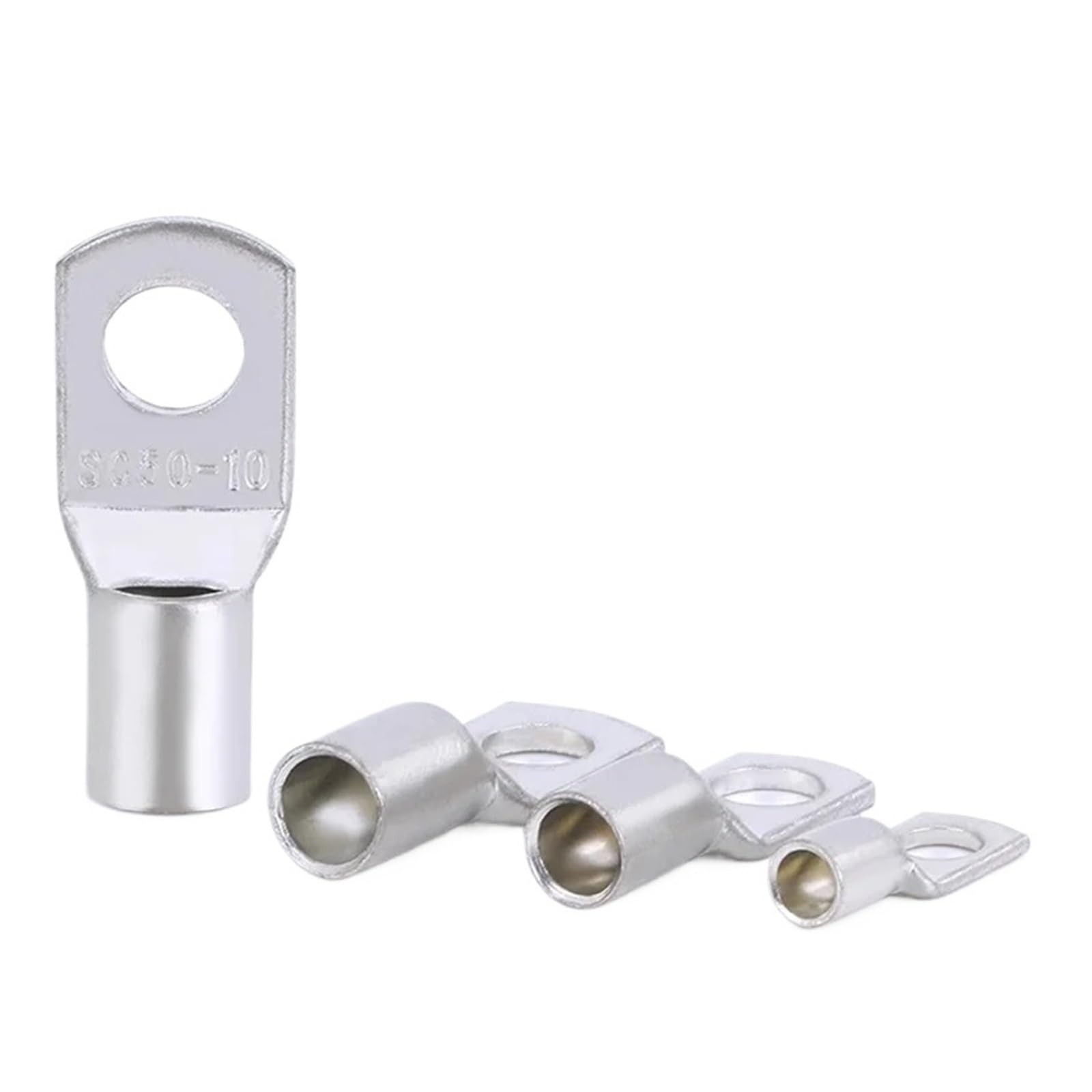 SC6 SC8 SC10 SC16 SC25 SC Type Borne à nez de fil Bloc de cuivre nu Cosses de câble Trou Connecteur à sertir 6 mm 8 mm 10 mm(SC10-10,100PCS_A)