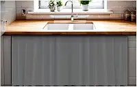 Cortina De Pia para Cozinha Dispensa Balcão Pias em geral Blackout Impermeavel 138x80 cm cor cinza material resistente antmofo 100% PVC