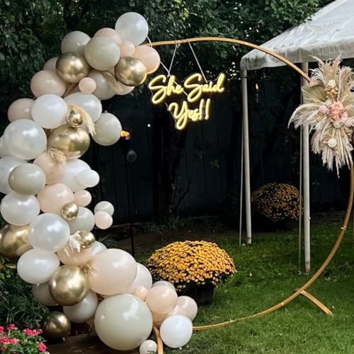 Image of Large She Said Yes Neon Sign 23x16.3 inch Warm White for Wedding Proposal Party, Wall Decor, Flex Led Neon Light Signs for engagement party, Wedding Decoration, Romantic Neon Sign gift