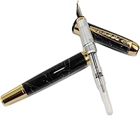 Vista 5 de JINHAO 250 Calligraphy Faountain pluma color negro con clip dorado