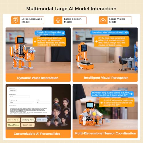 Image of AI Robot Building Block Kit 32-IN-1 STEM Education AI Vision Voice Control