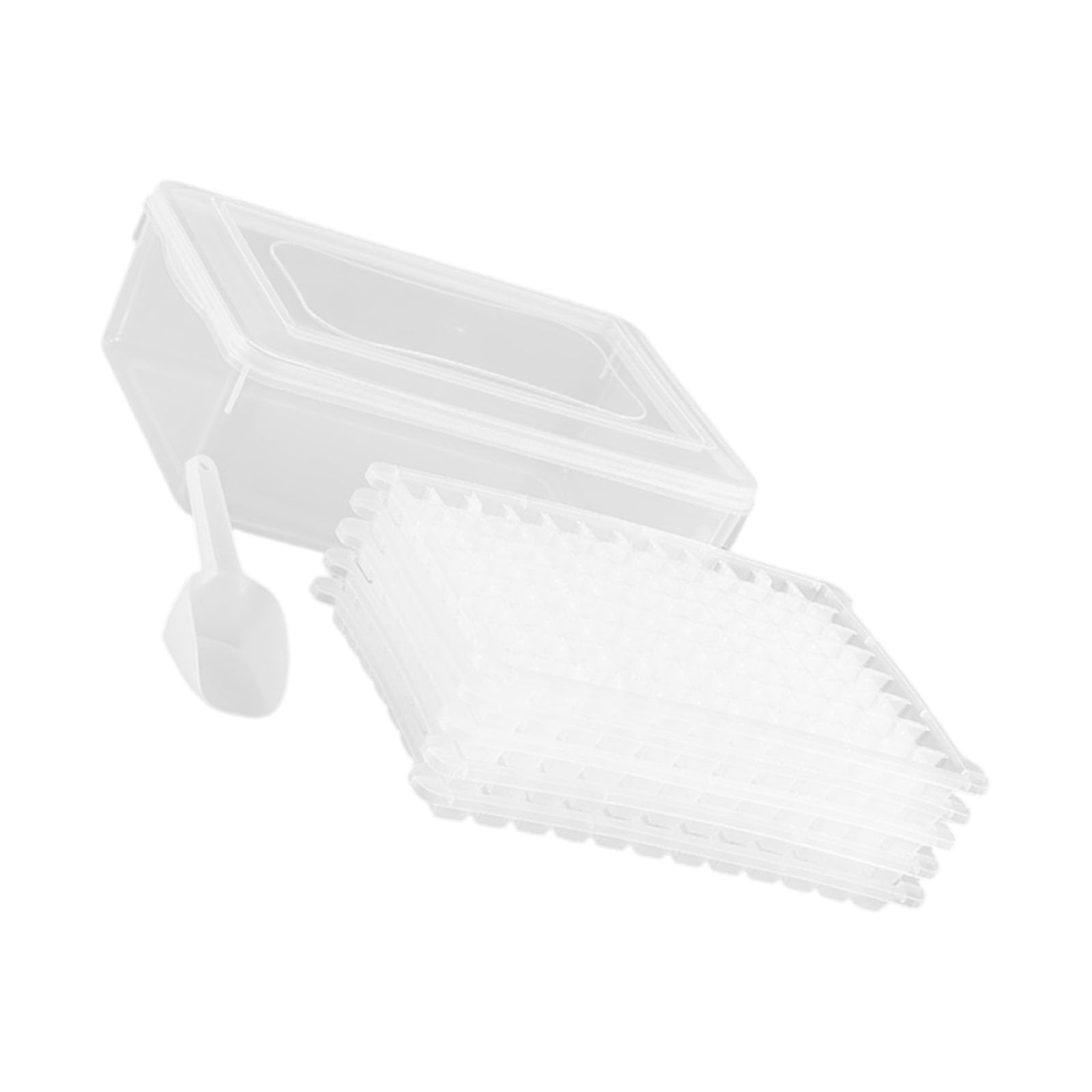 Xjdzineq Practical Leak Proof Ice Cubes Tray for Beverage Space Efficient Freezers Stackable Mold with Lid and Container Mold for Drink
