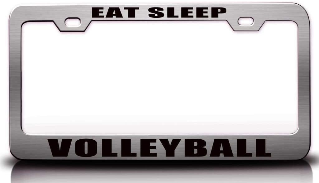 EAT Sleep Volleyball Metal Car SUV Truck License Plate Frame n89