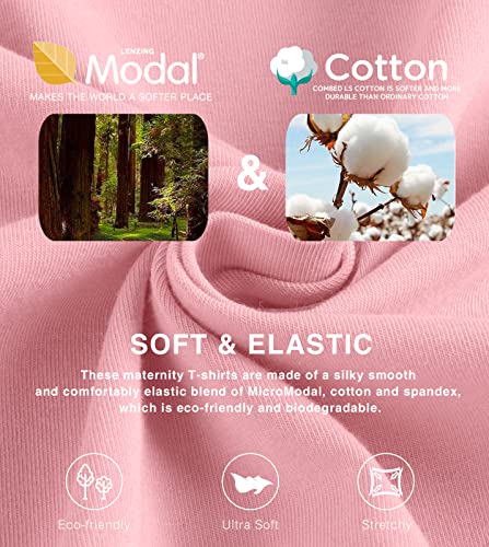 LAPASA Magliette maternità Pacco da 3 o 1 Donna