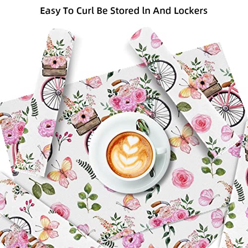 Sets de table lavables pour protéger de la chaleur lot de 6 pièces rose - 4