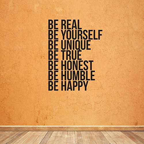 Vinilo decorativo Be Real Be Yourself Be Unique Be Happy 31x23 in miniatura 2