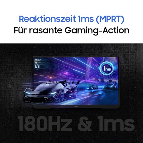 Samsung Odyssey G30D Full HD Gaming Monitor, 24 Zoll, Bildschirm mit VA-Panel, 1.920 x 1.080 Pixel, Bildwiederholrate 180 Hz, Reaktionszeit 1 ms (MPRT), AMD FreeSync, HDR10, LS24DG300EUXEN – Bild 6