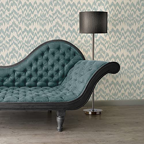 Escape Glitter Chevron Wallpaper, 10.05m x 53cm, Green/Teal, Green/ Teal - Image 2