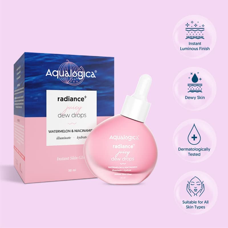 Miniatura 4 de Radiance+ Jugosas gotas de rocío con sandía y niacinamida  Para una piel brillante instantánea  Resaltador  Suero facial iluminador para un acabado