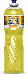 Girando Sol Detergente Lava-Louças Neutro 1L Detergente Líquido Para Lava-Louças Amarelo Contém Tensoativo Biodegradável Neutro Dermatologicamente Testado