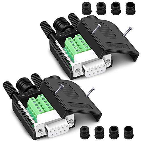 Connecteurs DB9 sans soudure RS232 D-SUB femelle 9 broches avec boîtier