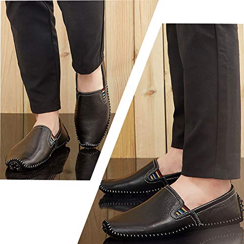 Image of Men's Driving Shoes Leather Slipper Casual Slip on Loafers