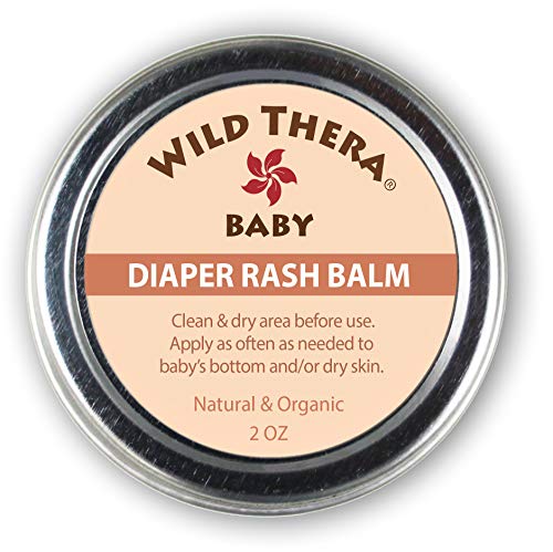Wild Thera Diaper Rash Balm Cream. Organic herbal healing ointment remedy, skin protectant