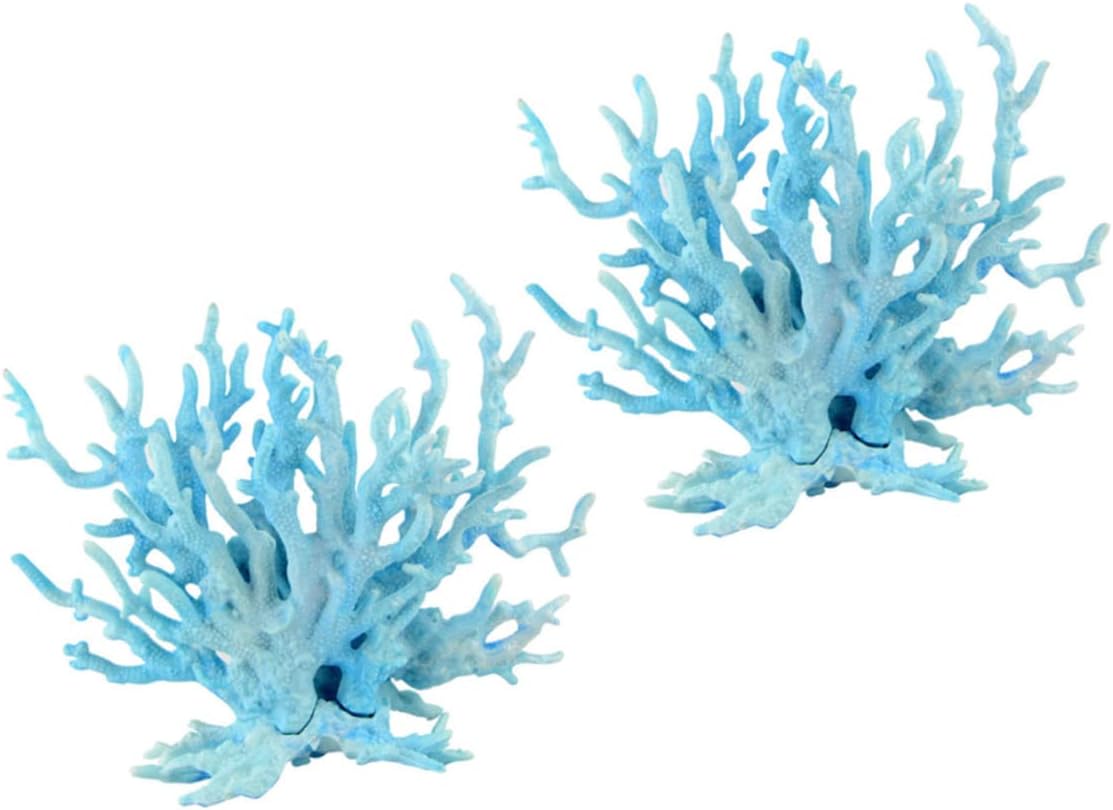 DOITOOL 6pcs Artificial Coral Aquarium Decoration Lifelike Resin Fish Tank Ornament Safe for Fresh Easy to Clean Coral Landscape Realistic Underwater Decor