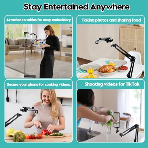 Embroidery Hoop Stand Embroidery Floor Stand Embroidery Lap Stand Suitable for Embroidery Hoops,Embroidery Stand for Cross Stitch Supplies(Black) - Dual Mode by Zuaooz - Image 3