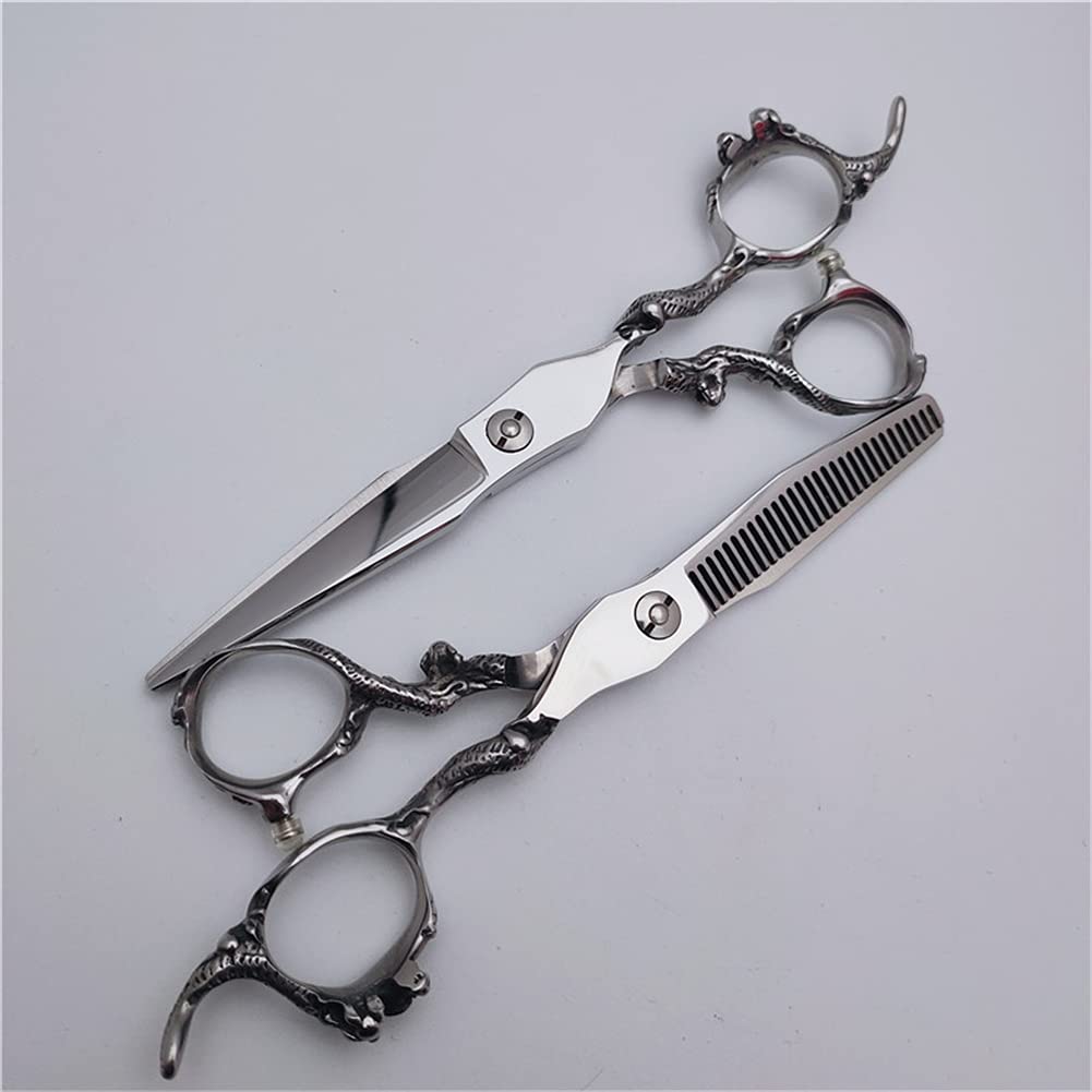 Ciseaux À Couper Les Cheveux Set, Ciseaux De Coupe De Cheveux en Acier Inoxydable 440C, Cisailles De Coupe Professionnelles pour Salon/Maison, Légère Et Nette