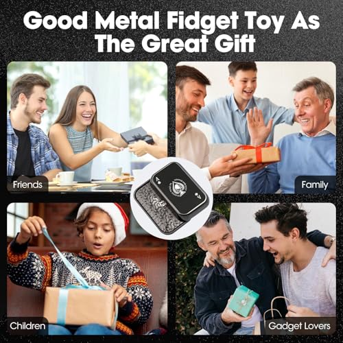 Image of Alloy Magnetic Metal Black Fidget Slider for Stress and Anxiety Relief-Soap Box Style, Stress Relief Toys Adults, Unrestricted Sliding