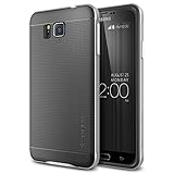 Galaxy Alpha Case, Spigen® [METALLIZED BUTTONS] Galaxy Alpha Case Protective **NEW** [Neo Hybrid] [Satin Silver] Bumper Style Premium Case Slim Fit Dual Lyaer Protective Cover for Samsung Galaxy Alpha (2014) - Satin Silver (SGP11093)