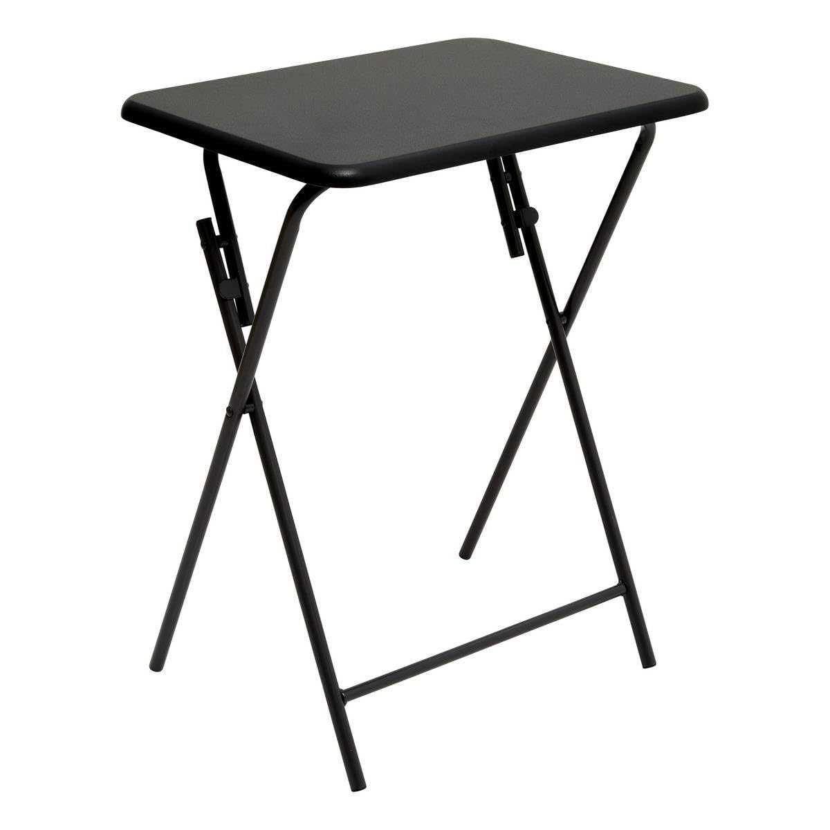 Table d'Appoint Pliante Noire L48 x P38 x H65 cm Structure en Métal