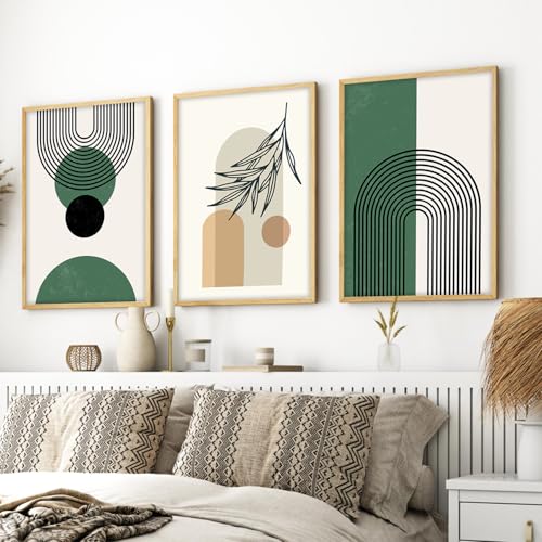Image of ARTELLY Boho wall Art Paintings Modern Art Framed Wall Painting for Living Room Bedroom - Wall Posters | Paintings with Frame Set of 3 (Boho 1, 10x13 inch)