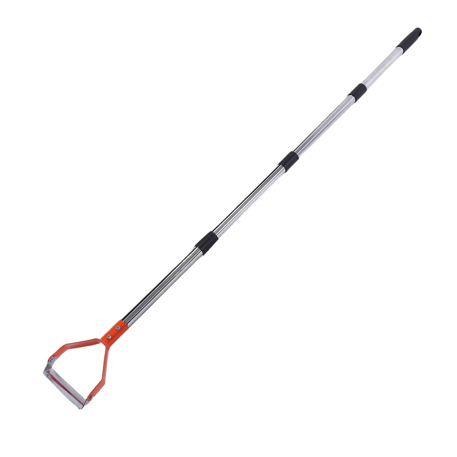 Herramienta de jardín con azada, azada con Estribo de Mango Largo Ajustable, Herramienta de jardinería Resistente para macizos de Flores y Patios (Orange)