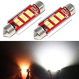 PHINLION 211-2 212-2 578 LED Light Bulb Super Bright 500 Lumens Festoon 41mm 42mm 6000K White LED Bulbs Replacement for Car Truck Interior Map Dome Trunk Courtesy Lights