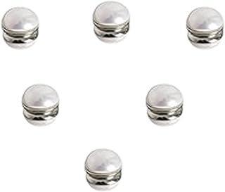 Magnetic Pearl Veil Weights, Set of 6 Pairs, Elegant No-Slip Design, Prevent Wind Displacement