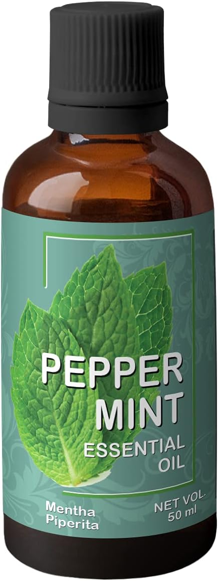 Heilen Biopharm Food Grade Edible Peppermint Essential Oil - 50 mL Bottle Pack of 1, For Skin & Hair Care, Insect Repellent, Aromatheraphy (Mentha Piperita)