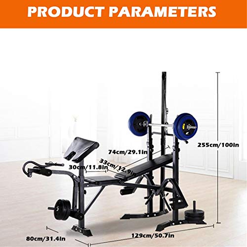 Adjustable Weight Bench Set,Strength Training Benches, Multifunctional Weight-Lifting Bed Weight-Lifting Machine Fitness Equipment for Home/Office/Gym