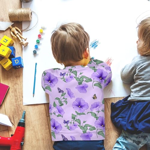 JUNZAN Safari Petunia Purple Little Kids Pullover Hoodie Crewneck Boys Sweat Shirt Athletic 4T 6