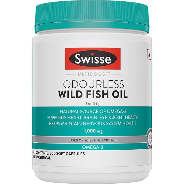 Swisse Fish Oil with 1000mg Omega 3 - One Capsule Per Serving, 1000mg Omega-3 Fish Oil In Single Capsule, Manufactured In Australia - 200 Days Pack-image-40