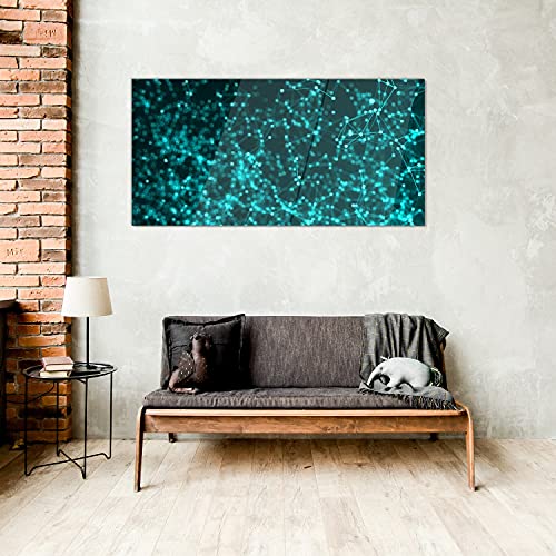 Tableau en verre 100x50cm Coloray Lignes et Points pour décoration d'intérieur moderne - 4