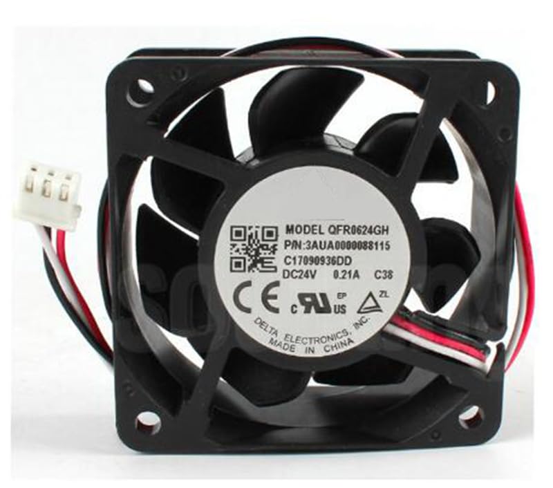 Ventilateur inverseur QFR0624GH 24V avec 3 fils pour flux d'air stable de 60mm