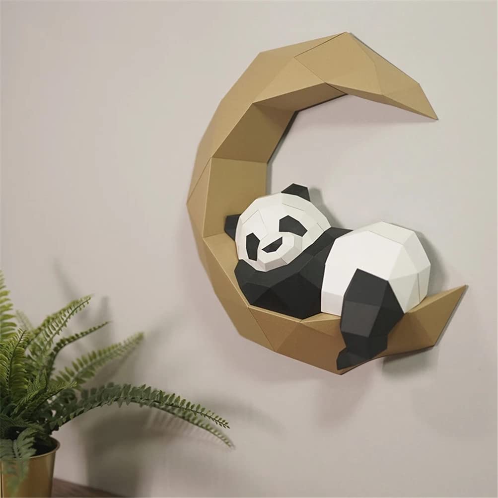 Gatuida Kit De Origami 3D Con Forma De Panda – Manualidad De Papel Geométrico Para Decoración Del Hogar, DIY De Animales Para Mejorar Coordinación Y Concentración