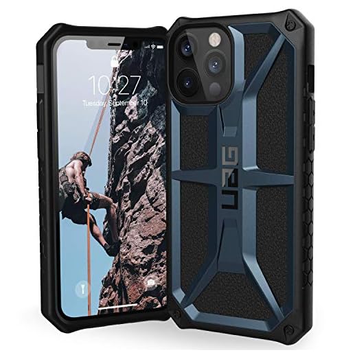 Urban Armor Gear Monarch Coque Apple iPhone 12 Pro Max (6,7") Housse de Protection (Compatible la Recharge sans Fil, Conforme Normes Militaires, Résistant Ultra-Fin Pare-Chocs) Bleu (Mallard)