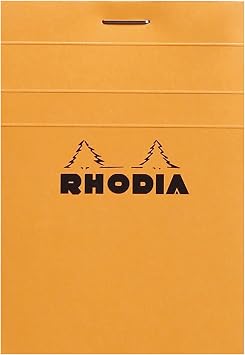 Rhodia Staplebound Notepads - Graph 80 sheets - 3 x 4 in. - Orange cover