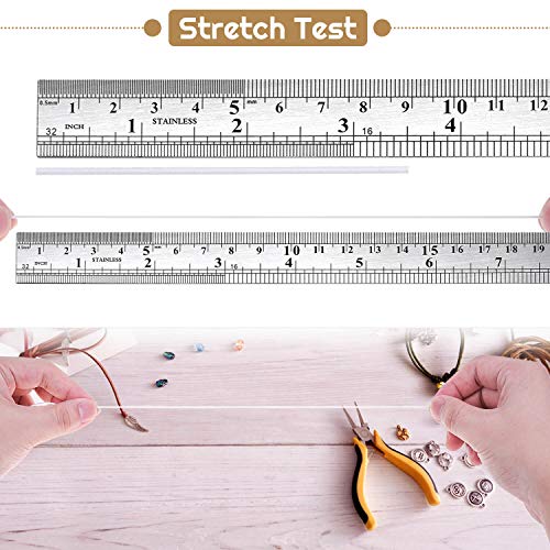 Image of Elastic String, Selizo Stretchy Cord for Bracelets, Necklace, Beading and Sewing (1.2 MM, 109 Yards, White) (Pack of 3)