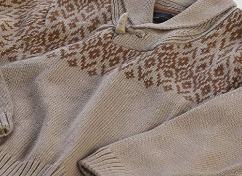Gioberti Kids And Boys 100% Cotton Pullover Knitted Sweater With Toggle Button Closure, Stone, Size 5 #TOP3